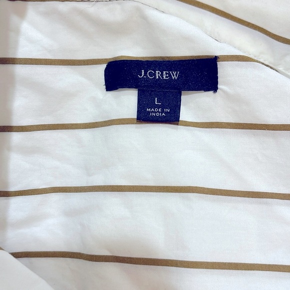 J.Crew NWOT collared cotton Poplin popover blouse szL - Picture 6 of 7